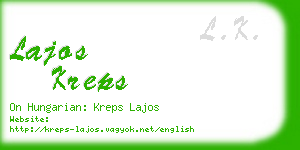 lajos kreps business card